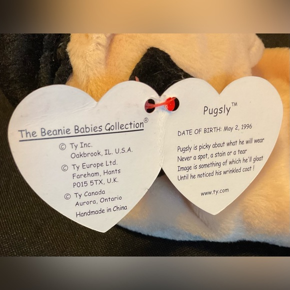 Ty Pugsly beanie baby 🐶 dog - Picture 2 of 7